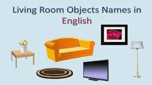 living room objects names in english