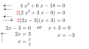 quadratic equations factorising geogebra