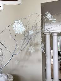 diy snowflake tree branch simple
