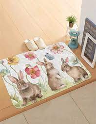 rabbit fl rug bunny patterned