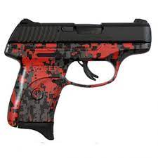 ruger lc9s 9mm pistol digital red camo