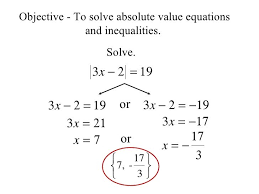 to solve absolute value equations and