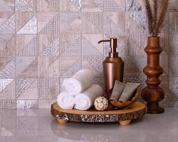 Image of Earthy toned tiles with a textured finish