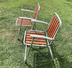Redwood Aluminum Lawn Chair Only 1