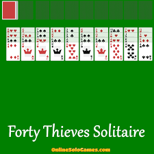 play forty thieves solitaire card game
