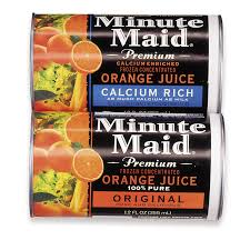 minute maid orange juice can frozen