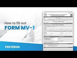 how to fill out form mv 1 georgia