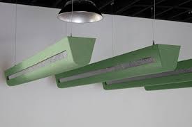 acoustic ceiling baffles made from