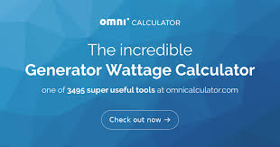 generator wate calculator