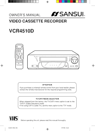 M4f1b Video Casette Recorder User Manual 4c83101b C 09