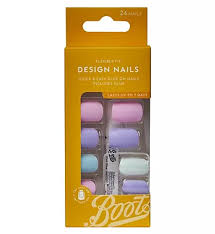 boots design nails fruit pastels