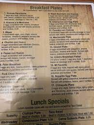 menu at the palm cafe 2 san marcos