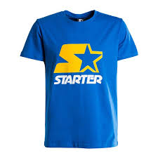 Starter Basic Logo T Shirt Electric Blue Yellow Bei Kickz Com