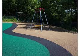 place rubber playground surface