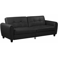 zinc 3 seater faux leather sofa bed