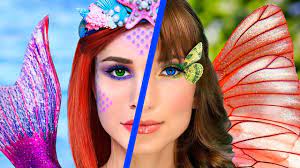 diy mermaid makeup vs erfly makeup