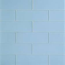Subway Tiles In Frosted Blue Gray Glass