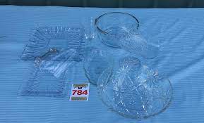 Sold At Auction Clear Glass Serving Dishes