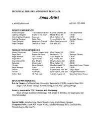 Musical Theatre Resume Template The General Format And Tips For