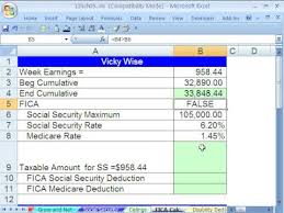 Excel Busn Math 41 Payroll Deductions With Ceilings Fica