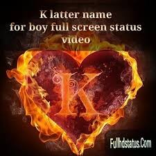 k letter name for boy full screen