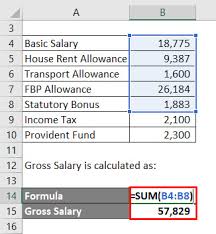 Salary Formula Calculate Salary Calculator Excel Template