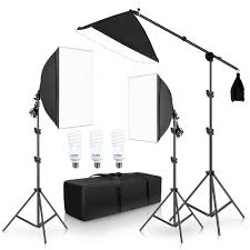 Us 82 97 45 Off Photography Softbox Lighting Kit Continuous Lights Photo Equipment Studio Accessories With Cantilever Frame Support System In