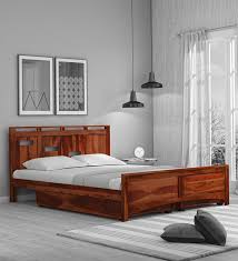 Biscay Solid Wood Queen Size Bed