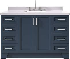 Maybe you would like to learn more about one of these? Buy Ariel 55 Inch Bathroom Vanity In Midnight Blue With 1 5 Inch Thick Edge White Quartz Countertop 2 Soft Closing Doors 9 Full Extension Dovetail Drawers Built In Toe