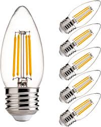 Candelabra Light Bulbs 60w Equivalent E26 Base Dimmable Led For Sale Online Ebay
