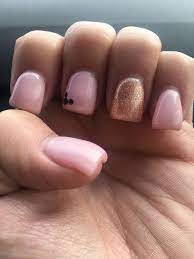 Pink with Rose gold Disney nails. | Mickey nails, Disney nails, Nails
