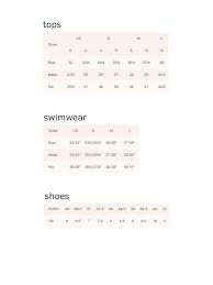 58 Correct Ella Moss Swimwear Size Chart