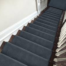 soft plush dark gray 9 5 in x 30 in x 1 2 in bullnose indoor stair tread cover tape free non slip carpet set of 14