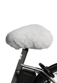 Bicycle Seat Cover White Der Fellmann