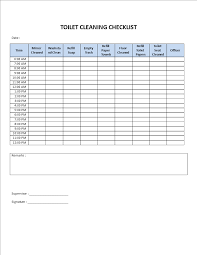 Public Restroom Cleaning Checklist Templates At