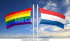 It is a horizontal tricolor of red the flag of the netherlands has had a profound influence on the design of flags in other countries. 3d Rendering Gay Flag With Netherlands Flag 3d Rendering Rainbow Colors Flag With Netherlands Flag Canstock