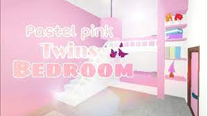 An adopt that has already been sold set price: Pastel Pink Twins Bedroom Speedbuild Adopt Me Youtube