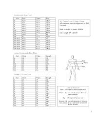 Levkoff Size Charts Free Download