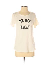Details About Old Navy Women Ivory Short Sleeve T Shirt Sm Petite