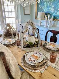 fall inspired dining table decorating