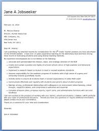 Sample Resume For Teachers Applicant Free Cover Letter Templates    