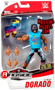 Ringside collectibles showered the wrestling figure collector community with joy today as they revealed several new mattel and wicked cool toys ringside has a christmas in july sale currently going on with some deals you don't want to miss out on! Lince Dorado Wwe Elite 74 Wwe Toy Wrestling Action Figure By Mattel