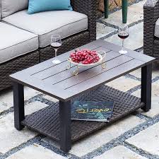 Coffee Table 40 In Patio Steel Side