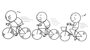 自転車に乗る棒人間 | イラストで伝える・見せる・考える誰でも描けるイラストプレゼン研究所