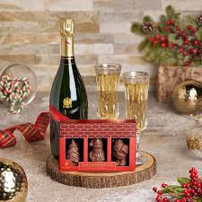 holiday cheers chagne gift set
