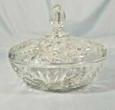 Vintage Crystal Cut Glass Covered Candy