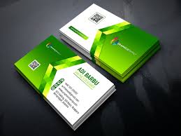 green abstract business card free psd