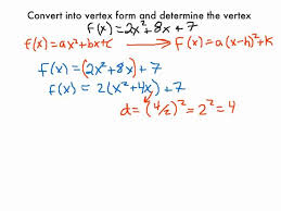 A Quadratic Function Into Vertex Form