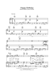 Piano duet (1 piano, 4 hands); Buy Happy Birthday Sheet Music By Stevie Wonder For Piano Vocal Chords