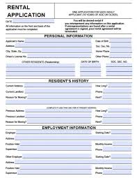 Rental Application Form Pdf Real Estate Forms